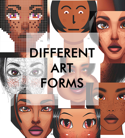 Different Art Forms art black black girl magic creative creator designer different art forms digital art drawing graphic design illustration illustrator manipulation