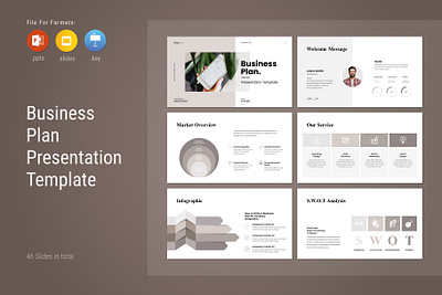 Business Plan Presentation Template 3d branding graphic design logo template ui