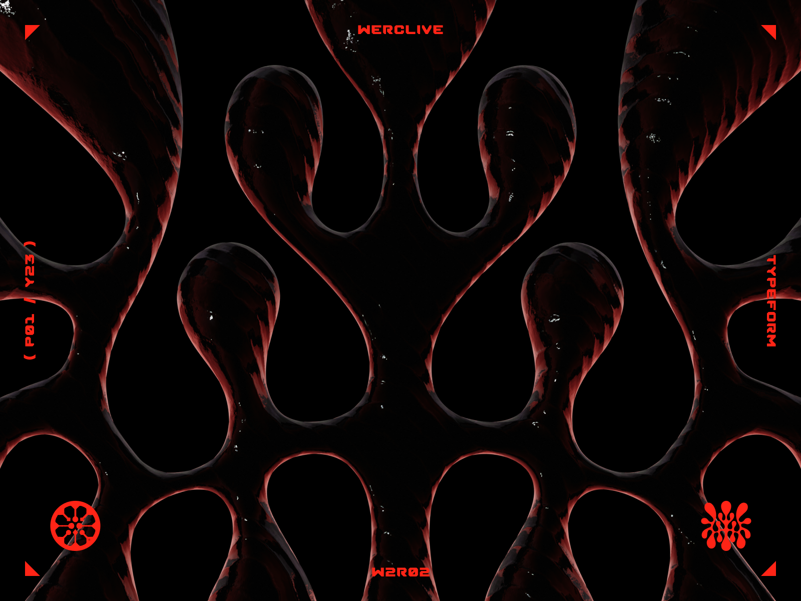 TYPEFORM : W2R02 3d 3dmodel abstract anerin blender branding design digital font graphic design identify illustration letter logo mase typeface typeform typography visual werclive