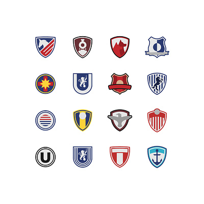 Romania Football League | Minimal Icons of Teams Logos branding design graphic design icons illustration logo minimal romania ui ux vector vectors web icons