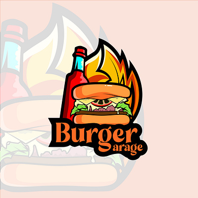 Burger Garage Logo branding design dribble feedback graphic design illustration logo logotype reach typography ui vector