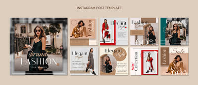 Instagram post collection design graphic design illustration