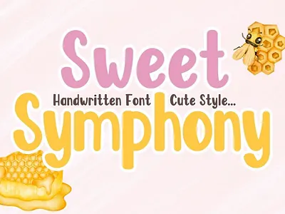 Sweet Symphony - Handwritten branding design graphic design illustration logo