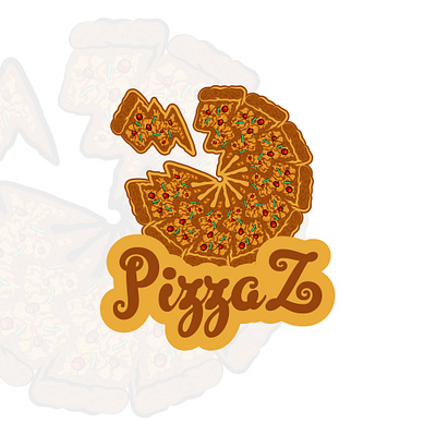 Pizzaz Logo branding design dribble graphic design illustration logo logotype typography ui vector