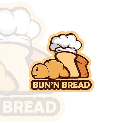 Bun'n Bread Logo branding design dribble graphic design illustration logo logotype trend typography ui vector
