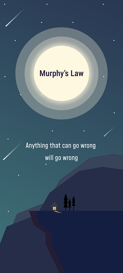 Murphy's Law concept graphic design illustration mobile wallpaper