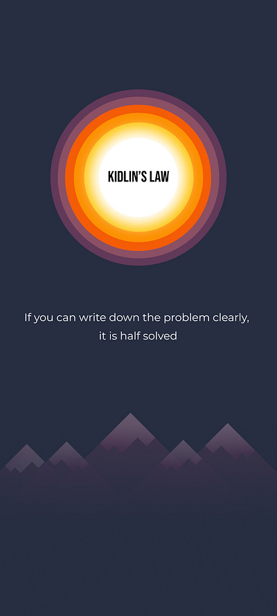 Kidlin's Law concept graphic design illustration mobile wallpaper vector art wallpaper