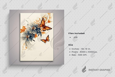 A painting of a flower with butterflies Generative AI. . flower plants . flower wallpaper . painting . plant painting blossom background butterfly flower drawing floral doodle floral drawing flower graphic design hand drawn floral hand drawn natur leaf sketch spring background watercolor invitation