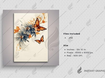 A painting of a flower with butterflies Generative AI. . flower plants . flower wallpaper . painting . plant painting blossom background butterfly flower drawing floral doodle floral drawing flower graphic design hand drawn floral hand drawn natur leaf sketch spring background watercolor invitation