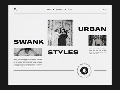 Urban Swank Styles Concept | Brutalism brutalism design figma ui user interface ux ux ui web design