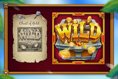 Chest of Gold 2d art casino casual chest design digital digital art gambling game illustration logo sketch slot treasure ui