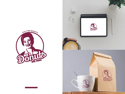 Ma's Donuts Logo app icon app logo brand identity branding coffee brand logo donut logo face logo fastfood logo graphic design icon logo letter logo logo logo trend 2023 mascot logo minimalist minimalist logo modern art new logos 2023 oldschool logo restaurant logo