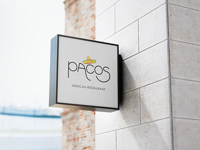 "PACOS" Mexican Restaurant Mockup branding design graphic design illustration logo typography vector