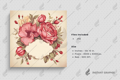 A painting of a flower with rose Generative AI. blossom background butterfly flower drawing floral doodle floral drawing flower frame flower plants flower wallpaper graphic design hand drawn floral hand drawn nature leaf sketch painting plant painting spring background watercolor invitation