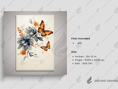 A painting of a flower with butterflies Generative AI. . flower . flower plants . spring background blossom background butterfly flower drawing floral doodle floral drawing flower wallpaper graphic design hand drawn floral hand drawn nature painting plant painting vintage background watercolor invitation
