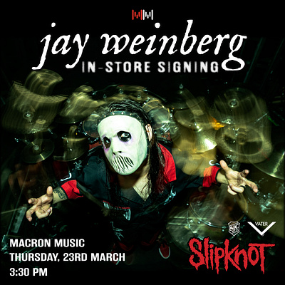 Jay Weinberg from Slipknot x Macron Music - Social Media Package branding design graphic design