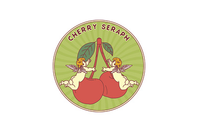 Cherry Seraph adventure apparel badge brand branding design emblem illustration label landscape line logo monoline patch pin retro sticker tshirt vector vintage