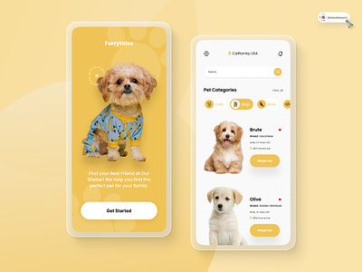 Pet Adoption App 3d animation art branding digitaldesign flatdesign graphic design icon illustration innovationsync logo mobile motion graphics nft petcare product design typography ui vector webdesign