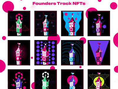 Polkadot Blockchain Academy - NFT collection 2d academy art artwork berkeley design illustration nft polkadot study vector