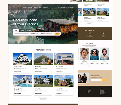 Real estate website concept realestate realestateagency responsivedesign ui uxui webdesign website