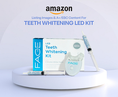 Listing Images & A+ Content for Teeth Whitening Led Kit a a amazon amazon amazon a amazon client amazon ebc amazon listing amazon product amazon product listing brand brand identity branding design graphic design illustration oral care teeth whitening teeth whitening product visual identity