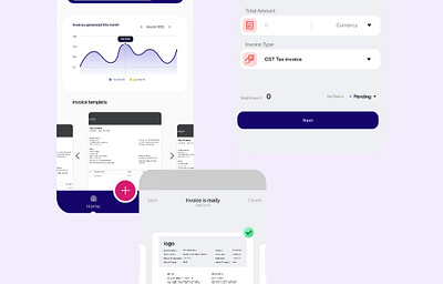 Invoice Maker - Streaming invoice generation app figma flutter ui uiux user experience ux