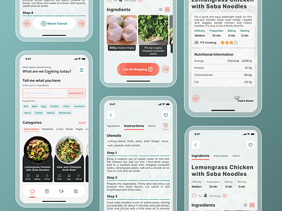 Cook-Mobile Application app cook design food ui ux