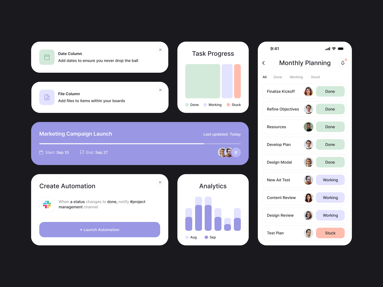 Project management tool UI by Syncrely by Vita Spenser for syncrely on ...