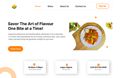 Food Website Hero Section graphic design ui ux