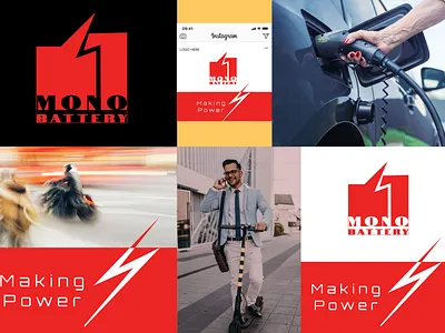 Mono Battery Logo 2d batterylogo branding design graphic design illustration logo newlogo powersaving typography ui ux vector
