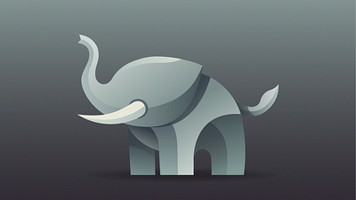 Elephant design graphic design illustration typography vector