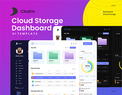 Clodriv Storage Dashboard UI Design cloud dashboard storage ui website