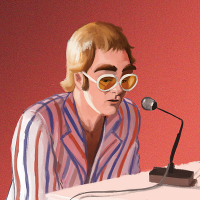 Elton John character design design digital painting drawing elton john homage illustration illustrator music