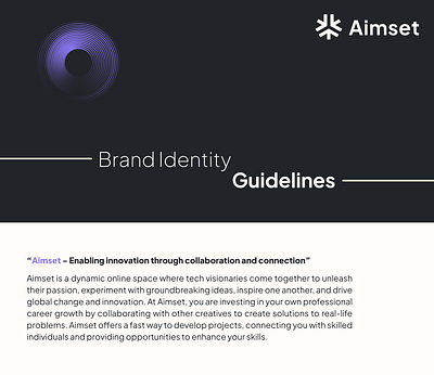 Aimset Branding Identity brand design brand identity branding figma logo typography