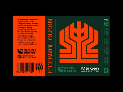 Eternal Glean autumn barley beer beer label eternal fall field glean grain harvest icon logo nature packaging design symbol typography wheat yeast yield