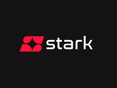stark bright geometric letter mark logo negative space s s logo spark star