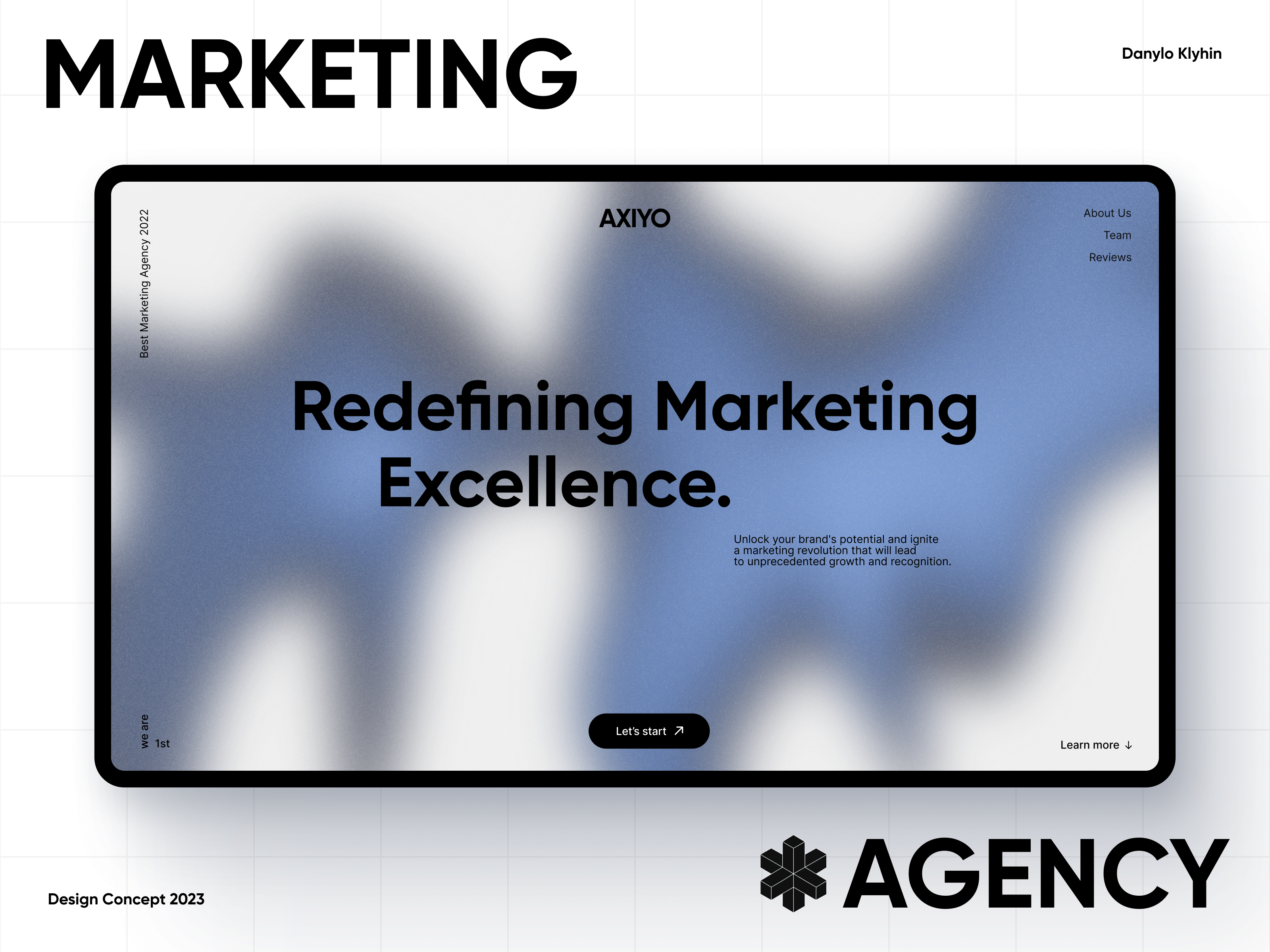 Website for a Marketing Agency AXIYO animation developing figma illustrator motion graphics photoshop ui ux webdesign webflow website
