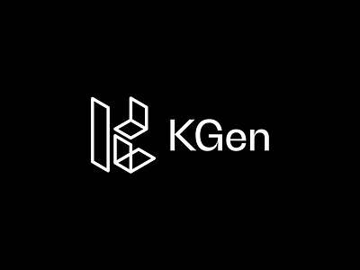 KGen logomark brand branding construction design identity k logo logo design monogram nephew shape