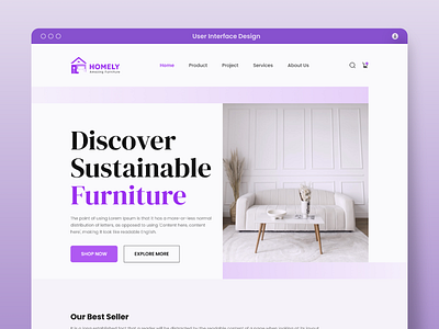 Online Furniture Store Website UI Design branding clean ui figma design figma landign page figma ui design figma website landibn page ui ui uiux user interface web ui