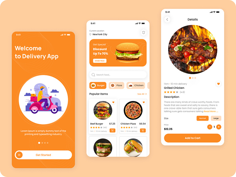 Food Delivery App by Mehedi Hasan on Dribbble