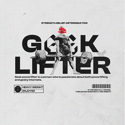 GEEK LIFTER design graphic design poster design