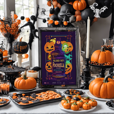 Halloween poster template desig halloween poster template vector