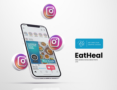 EatHeal Meal Bundle Social Media Posts design graphic design illustration social media posts