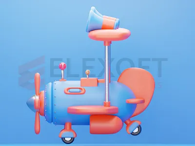 3d plane design in blender | Elexoft Technologies 3d animation autodesk maya blender branding cgi graphic design logo maya motion graphics render