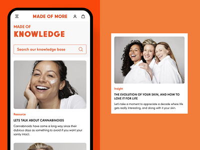 Made of More - Knowledge blog blog page bold minimal ui web design