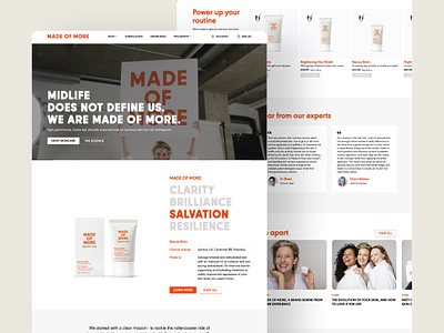 Made of More - Homepage bold home homepage menopause minimal web design