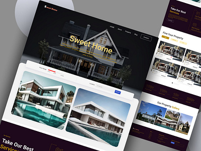 Real Estate Website figma figma ui fiverr landing page real eatate real estate web ui ui design web ui websited ui