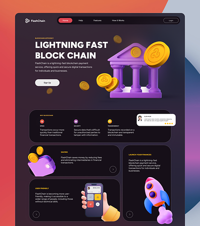 Blockchain Website blockchain branding crypto design graphic design illustration logo nft ui ux vector