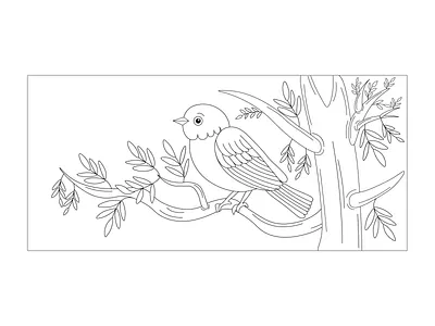 Kid's Coloring Page - Line Art ai bird illustration cartoon cartoon illustration color coloring book coloring page colors design designer doodle graphic design illustration illustration art illustrator kids kids coloring page line art vector art vector illustration