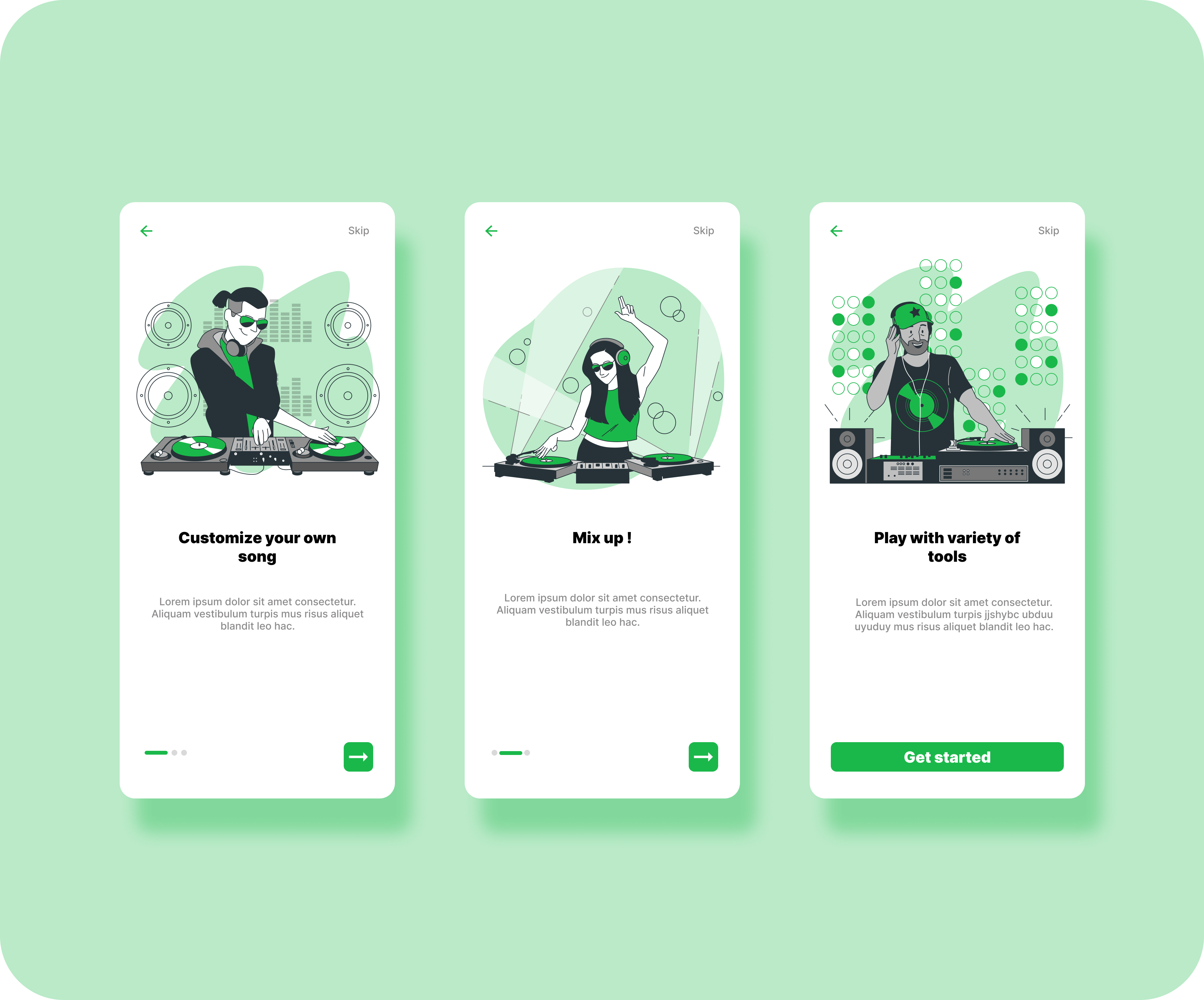 Onboarding screen
